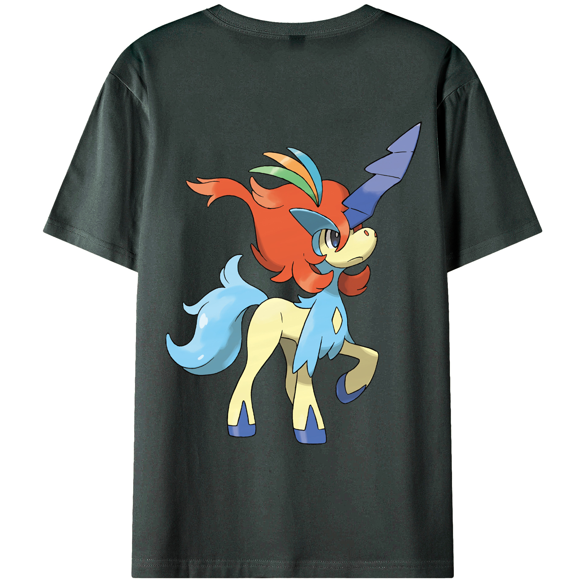（画像用） ポケットモンスター Pokémon 綿100％ メンズ半袖Tシャツ（バックプリント） 通気性